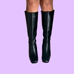 Vintage Black Knee-High Women's Boots